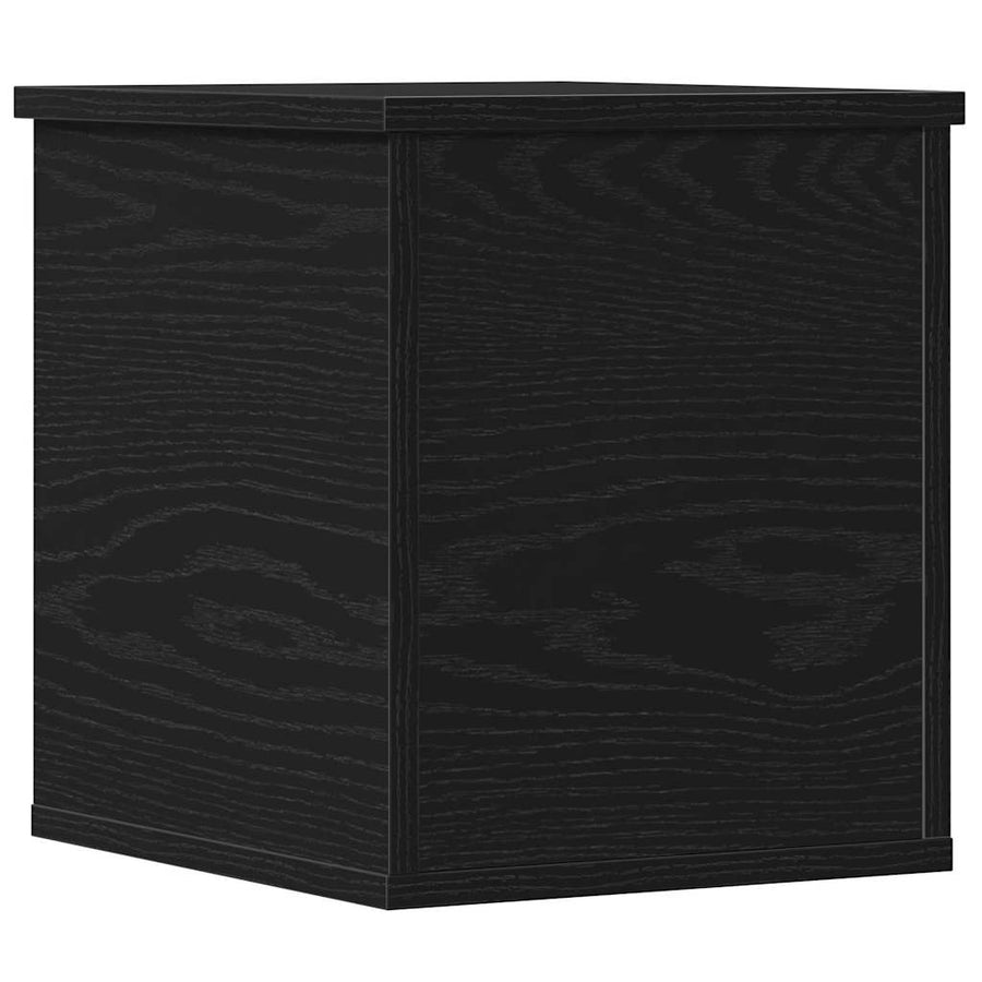 Opslagdoos met opslag Zwart eiken 30 x 35 x 35 cm Bewerkt hout