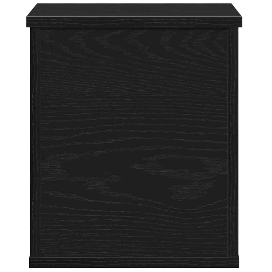 Opslagdoos met opslag Zwart eiken 30 x 35 x 35 cm Bewerkt hout