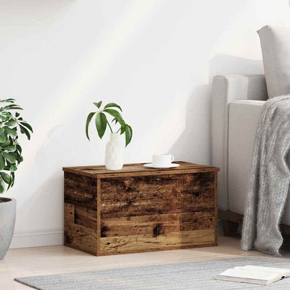 Opslagdoos met opslag Oud hout 60 x 35 x 35 cm Bewerkt hout
