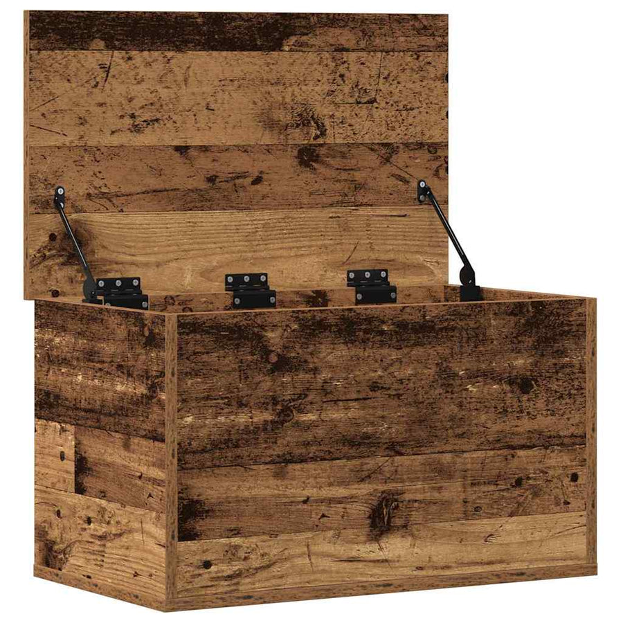 Opslagdoos met opslag Oud hout 60 x 35 x 35 cm Bewerkt hout