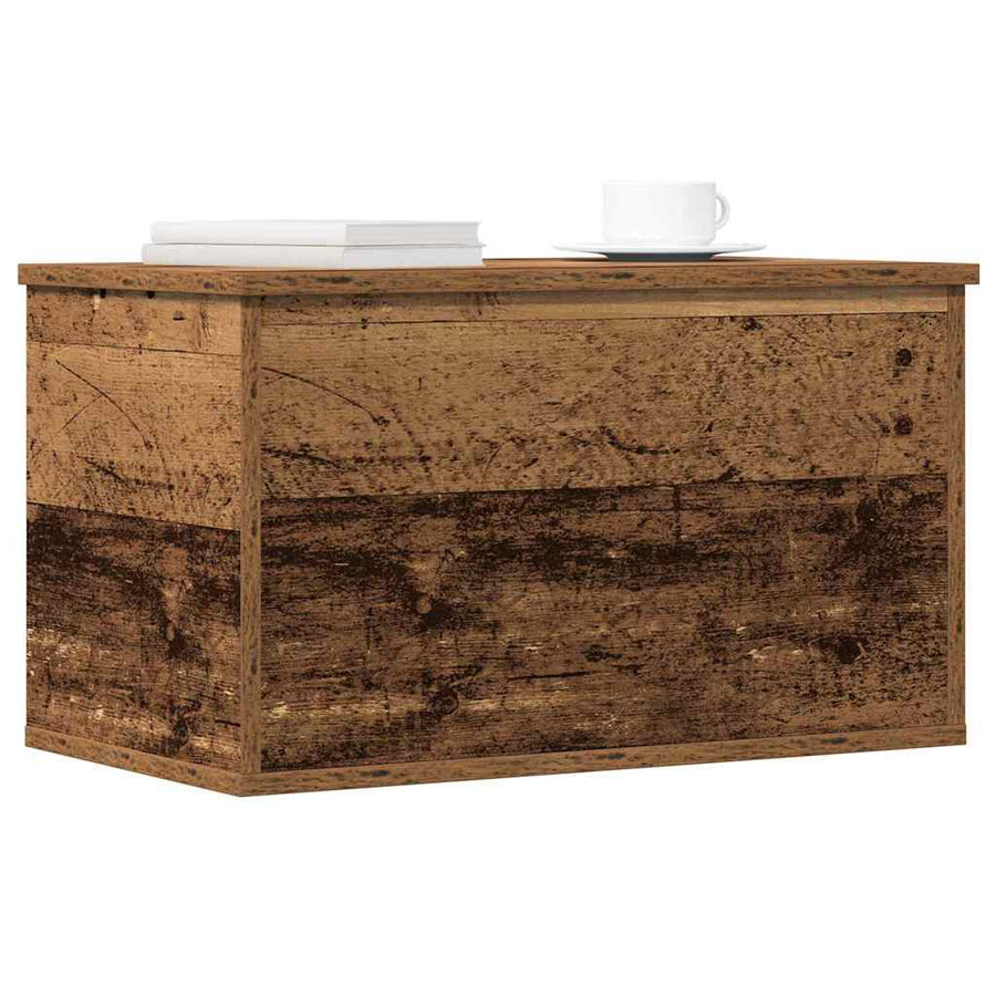 Opslagdoos met opslag Oud hout 60 x 35 x 35 cm Bewerkt hout