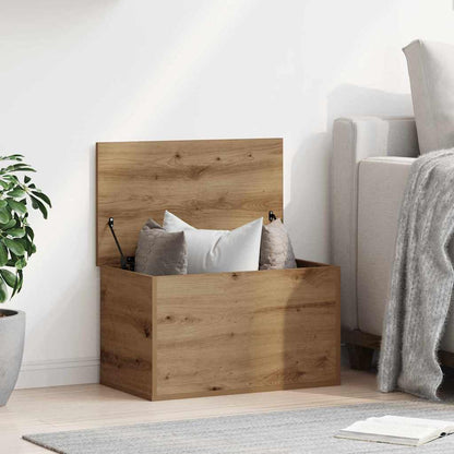 Opslagdoos artisanaal eikenkleurig 60 x 35 x 35 cm Bewerkt hout