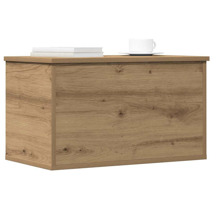 Opslagdoos artisanaal eikenkleurig 60 x 35 x 35 cm Bewerkt hout