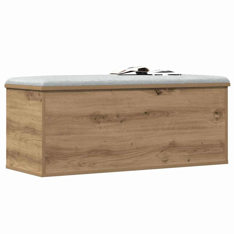 Opslagdoos artisanaal eikenkleurig 90 x 35 x 35 cm Bewerkt hout