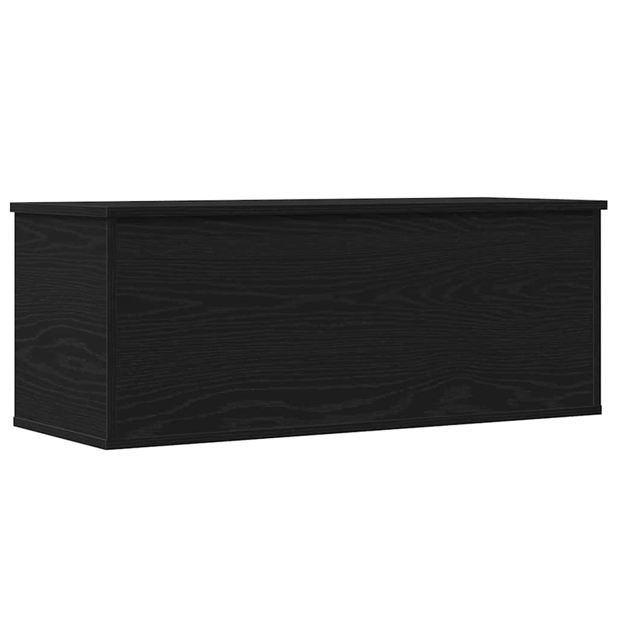 Opslagdoos met opslag Zwart eiken 90 x 35 x 35 cm Bewerkt hout