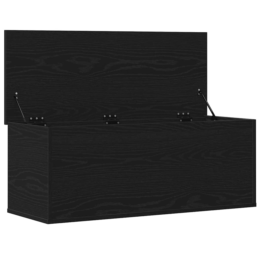 Opslagdoos met opslag Zwart eiken 90 x 35 x 35 cm Bewerkt hout