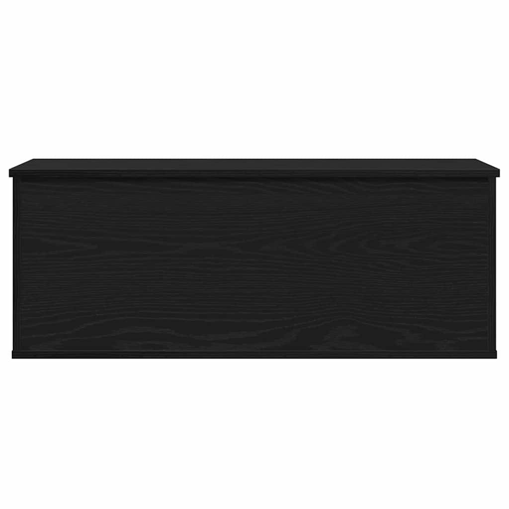 Opslagdoos met opslag Zwart eiken 90 x 35 x 35 cm Bewerkt hout