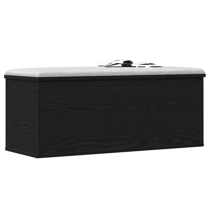 Opslagdoos met opslag Zwart eiken 90 x 35 x 35 cm Bewerkt hout