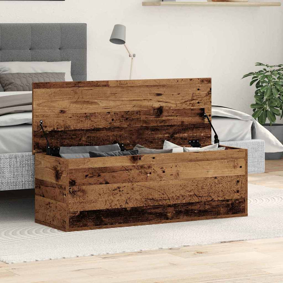Opslagdoos met opslag Oud hout 102 x 35 x 35 cm Bewerkt hout