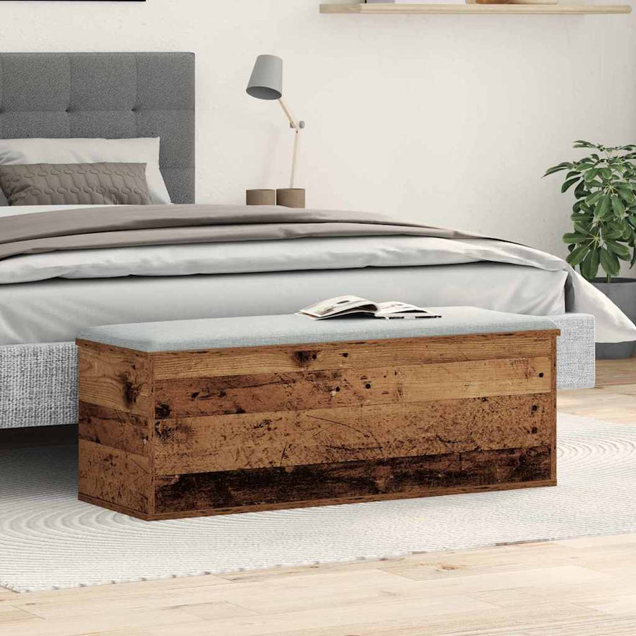 Opslagdoos met opslag Oud hout 102 x 35 x 35 cm Bewerkt hout