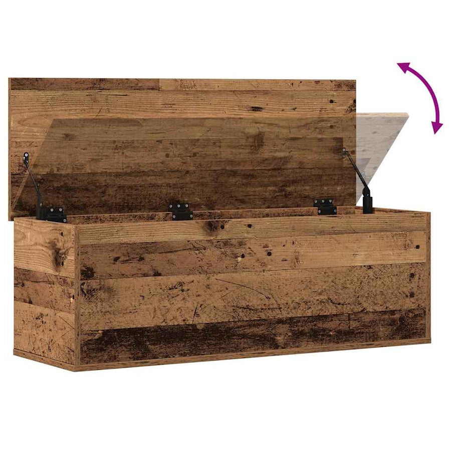 Opslagdoos met opslag Oud hout 102 x 35 x 35 cm Bewerkt hout