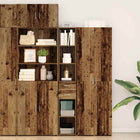 Bookcase with drawer Reclaimed wood 30 x 42.4 x 185.2 cm