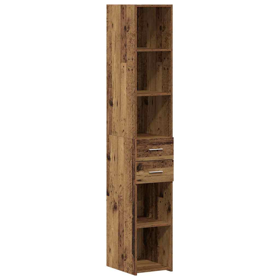 Boekenkast met lade Oudhout 30 x 42.4 x 185.2 cm