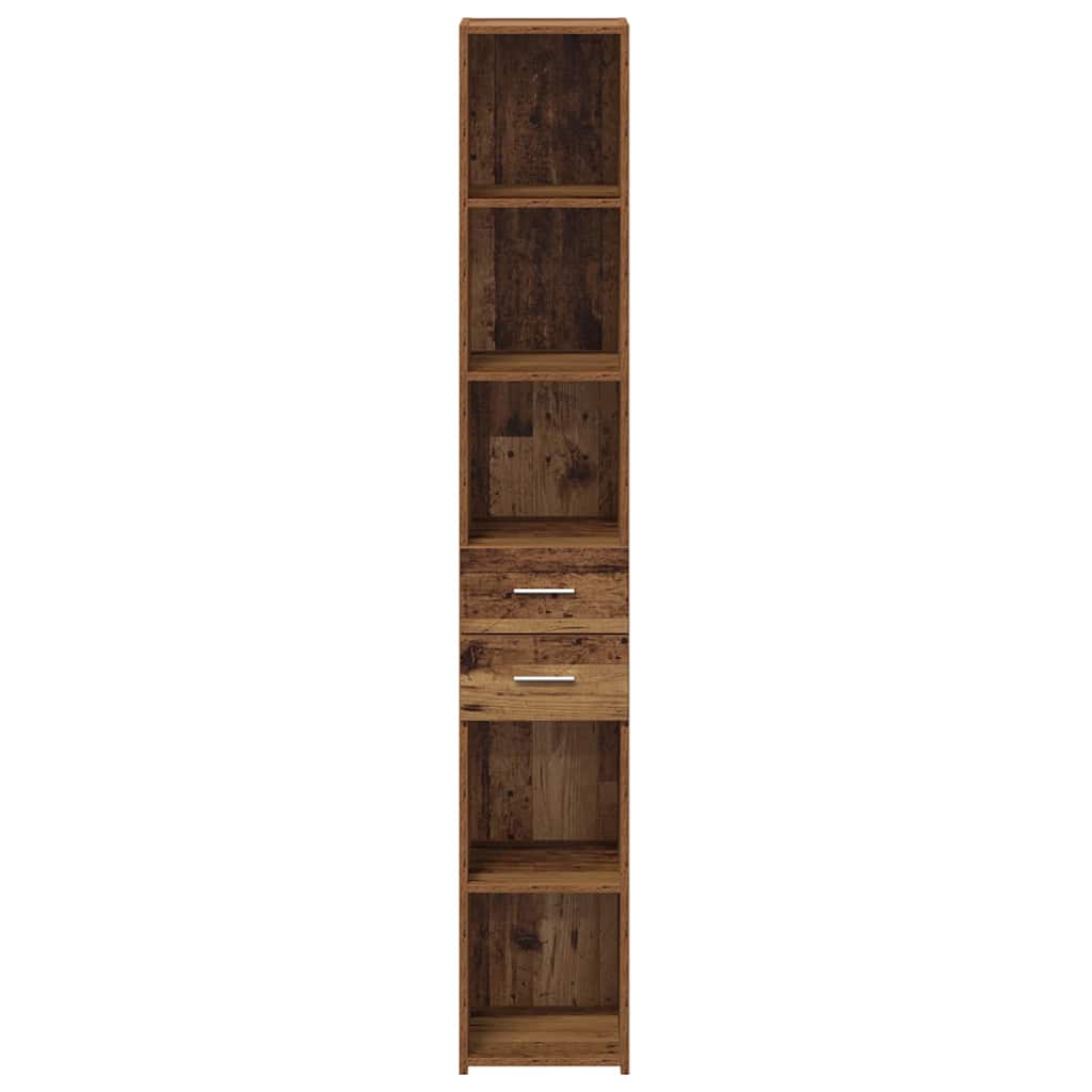 Boekenkast met lade Oudhout 30 x 42.4 x 185.2 cm