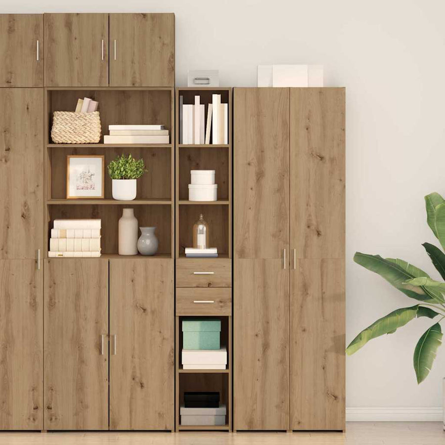 Boekenkast met lade Artisan Eiken 30 x 42.4 x 185.2 cm