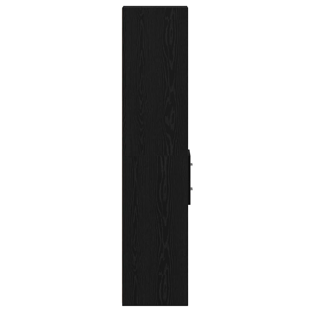 Boekenkast met lade Zwart Eiken 30 x 42.4 x 185.2 cm