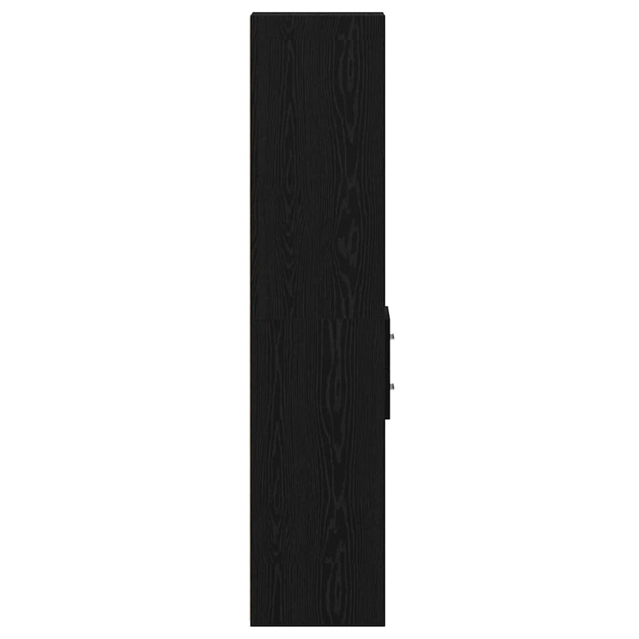 Boekenkast met lade Zwart Eiken 30 x 42.4 x 185.2 cm
