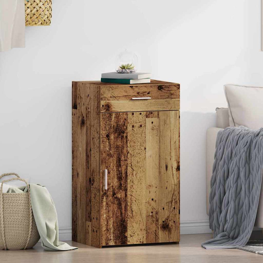 Dressoir met lade Oudhout 50 x 42,5 x 93 cm