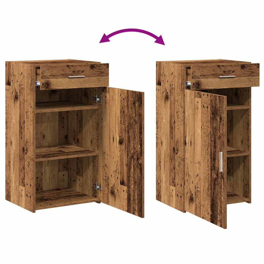Dressoir met lade Oudhout 50 x 42,5 x 93 cm
