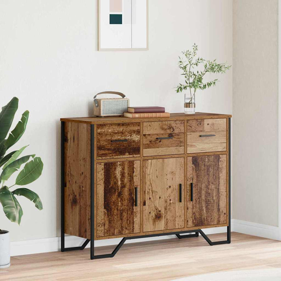Dressoir met lade Oudhout 97 x 32,5 x 74,5 cm