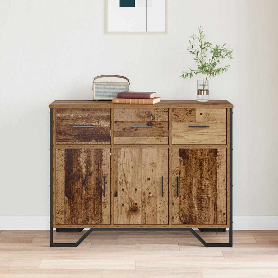 Dressoir met lade Oudhout 97 x 32,5 x 74,5 cm