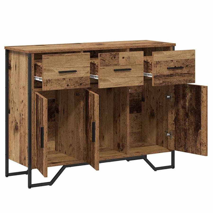 Dressoir met lade Oudhout 97 x 32,5 x 74,5 cm