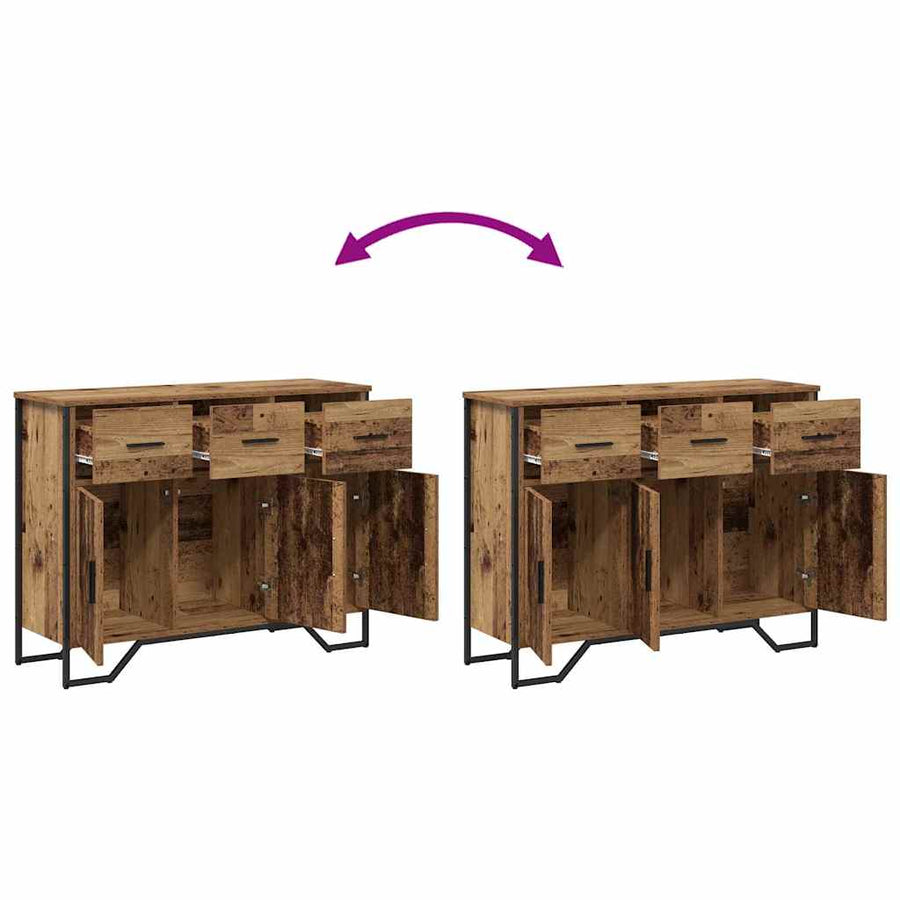 Dressoir met lade Oudhout 97 x 32,5 x 74,5 cm