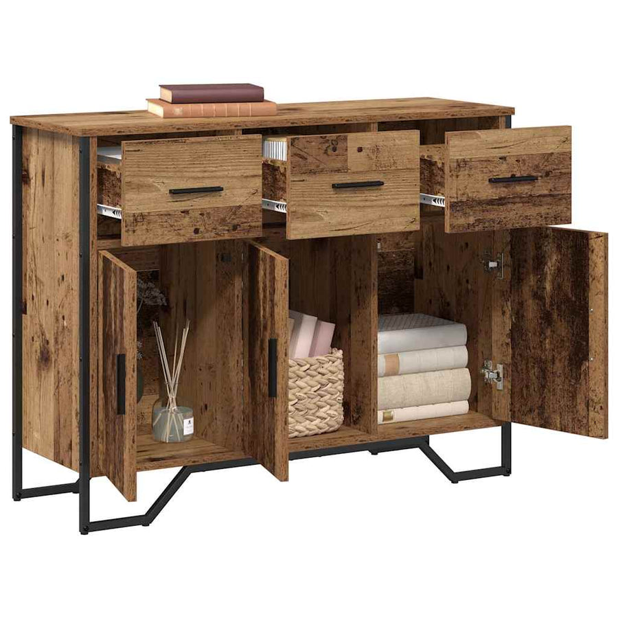 Dressoir met lade Oudhout 97 x 32,5 x 74,5 cm