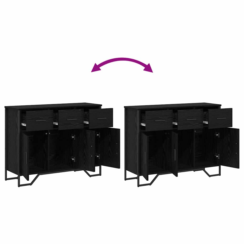 Dressoir met lade Zwart Eiken 97 x 32,5 x 74,5 cm
