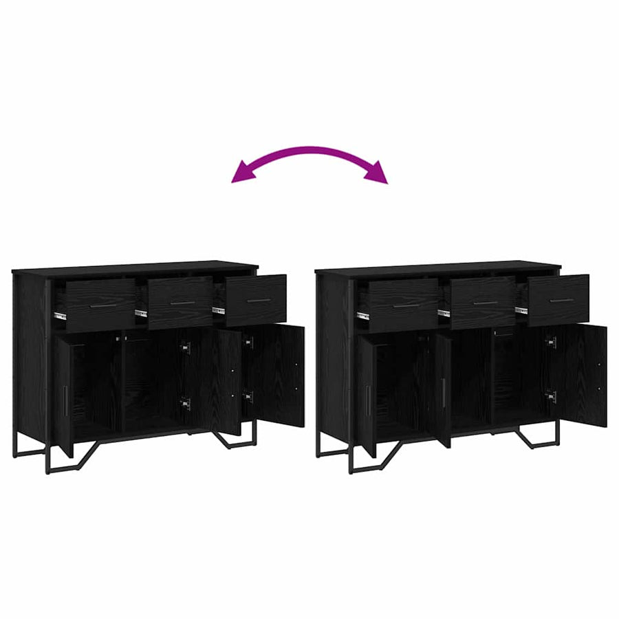 Dressoir met lade Zwart Eiken 97 x 32,5 x 74,5 cm