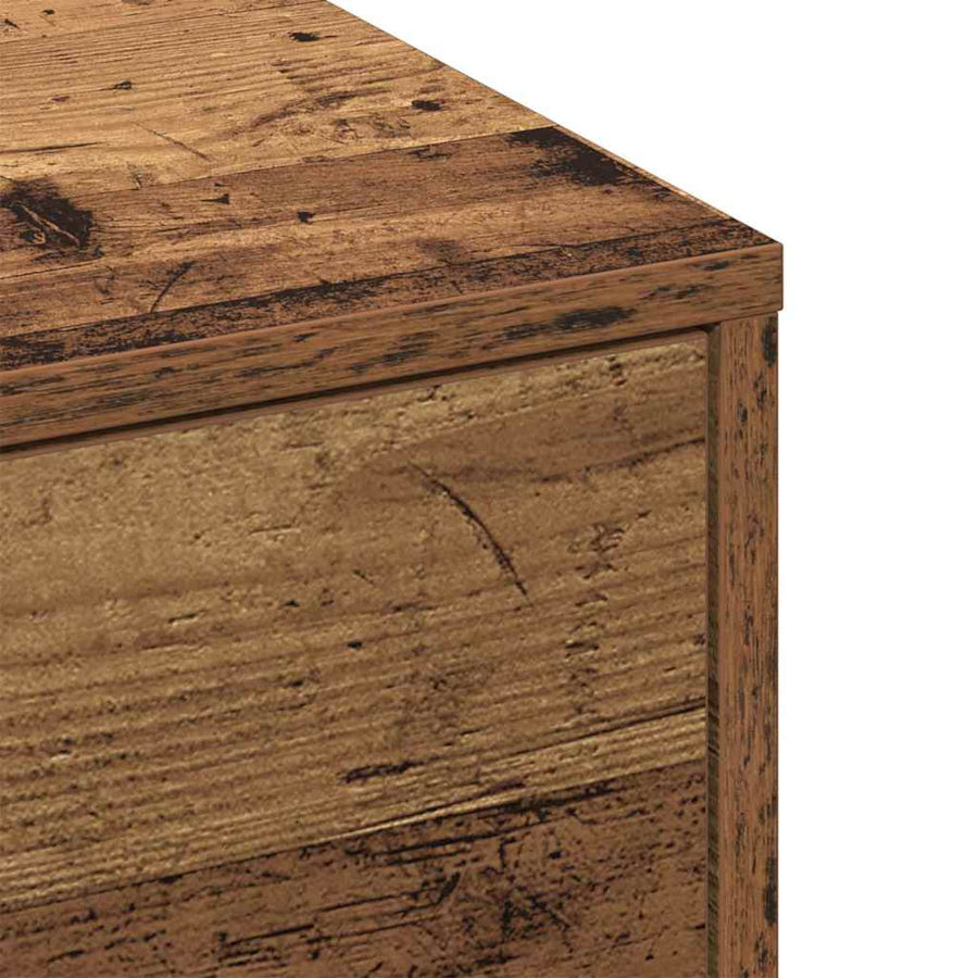 Salontafel Oudhout 90 x 90 x 28 cm Bewerkt hout