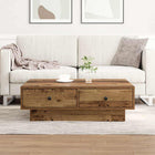 Coffee table Reclaimed wood 90 x 90 x 28 cm Treated wood
