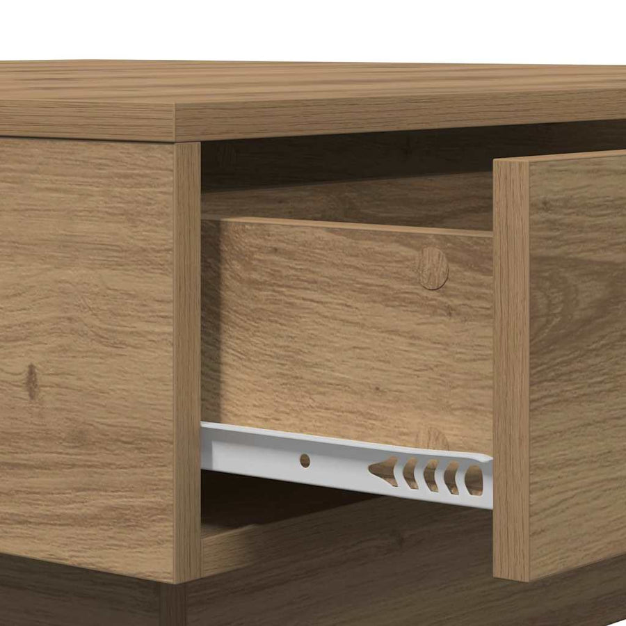 Salontafel Artisan Eiken 90 x 90 x 28 cm Bewerkt hout