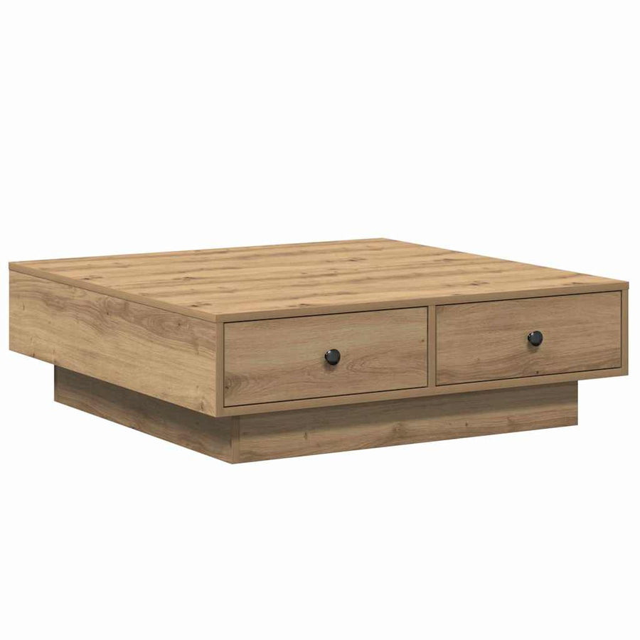 Salontafel Artisan Eiken 90 x 90 x 28 cm Bewerkt hout