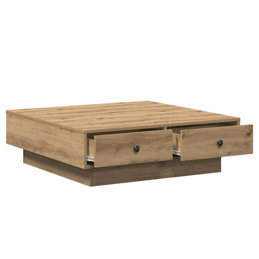Salontafel Artisan Eiken 90 x 90 x 28 cm Bewerkt hout