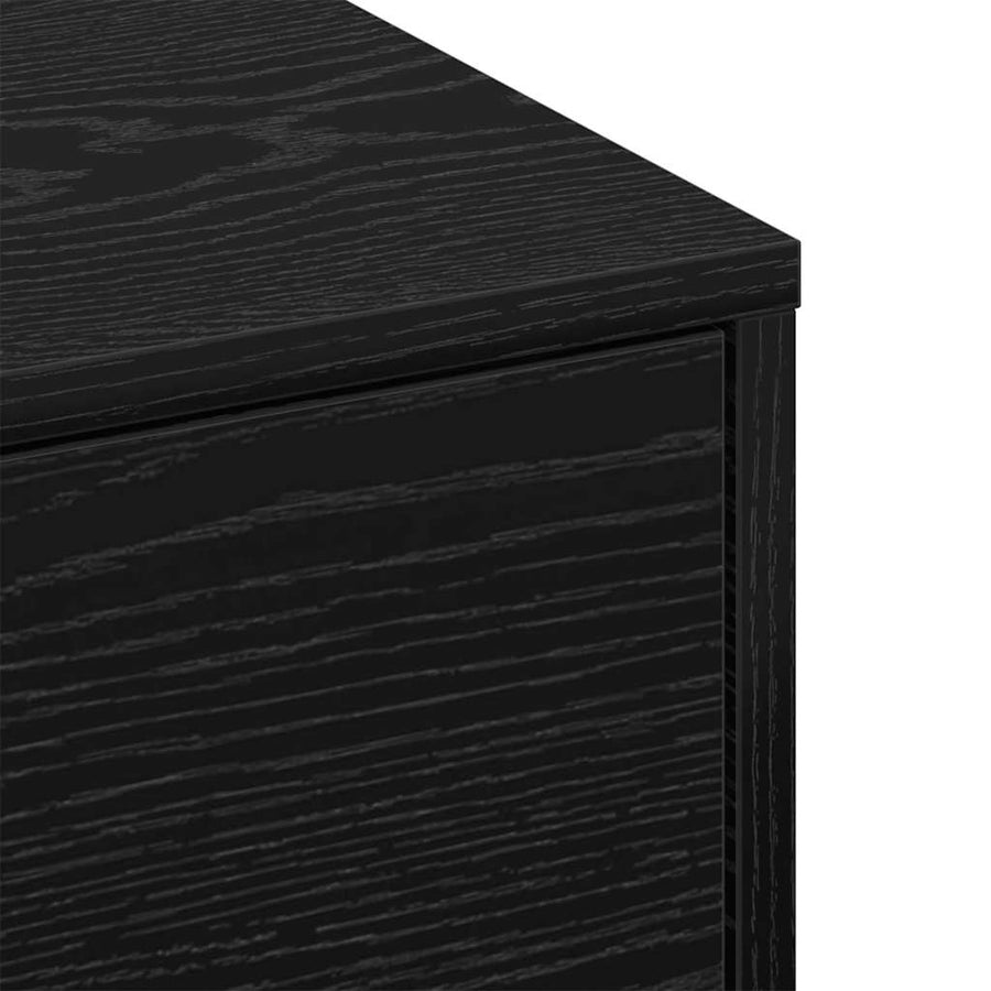 Salontafel Zwart Eiken 90 x 90 x 28 cm Bewerkt hout