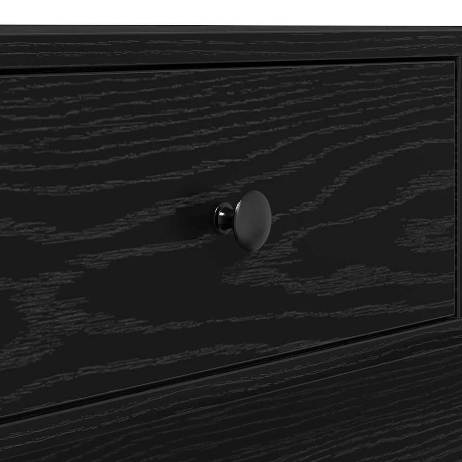 Salontafel Zwart Eiken 90 x 90 x 28 cm Bewerkt hout