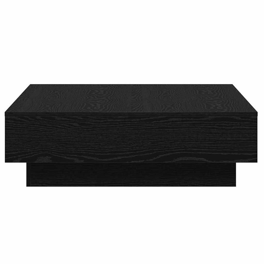 Salontafel Zwart Eiken 90 x 90 x 28 cm Bewerkt hout