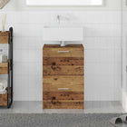 Badkamerkast 40x37x59 cm oud hout