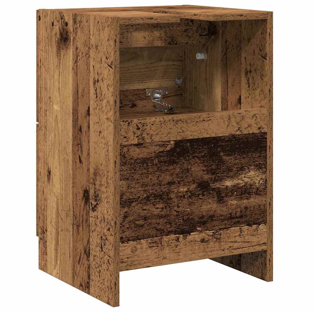 Badkamer Kast met lade Oud Hout 40 x 37 x 59 cm Bewerkt hout