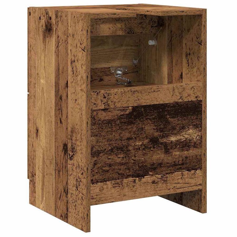 Badkamer Kast met lade Oud Hout 40 x 37 x 59 cm Bewerkt hout