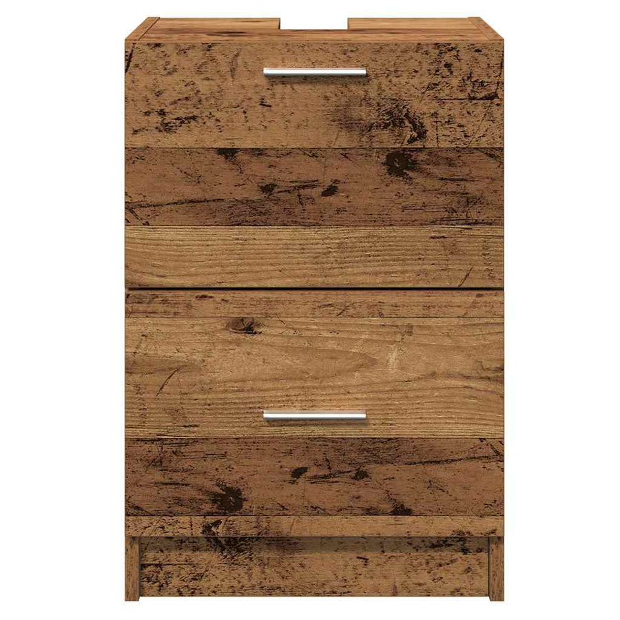 Badkamer Kast met lade Oud Hout 40 x 37 x 59 cm Bewerkt hout