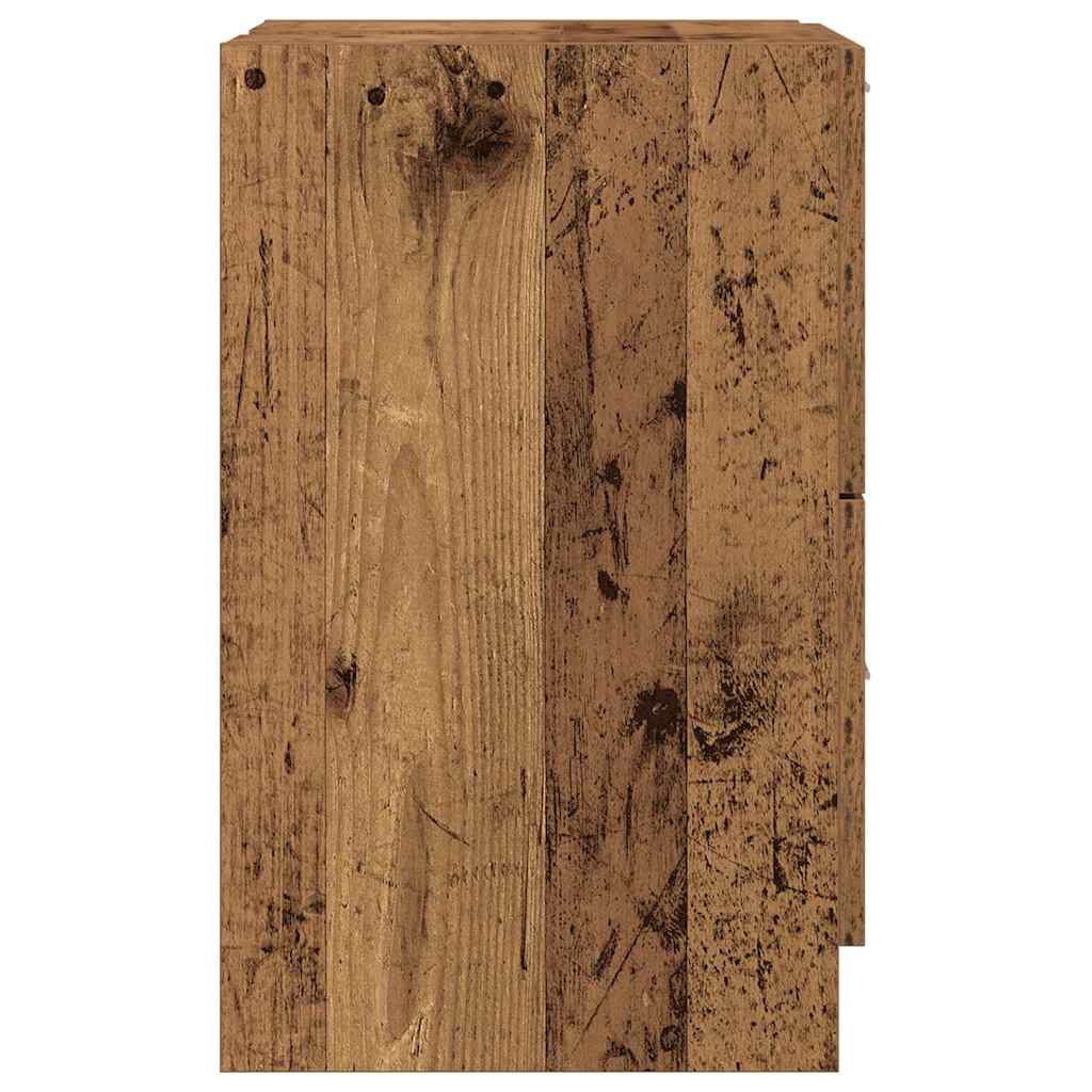 Badkamer Kast met lade Oud Hout 40 x 37 x 59 cm Bewerkt hout