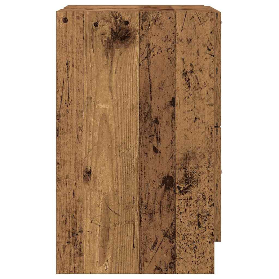 Badkamer Kast met lade Oud Hout 40 x 37 x 59 cm Bewerkt hout