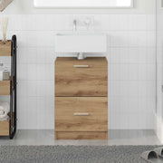 Badkamerkast 40x37x59 cm bewerkt hout eiken