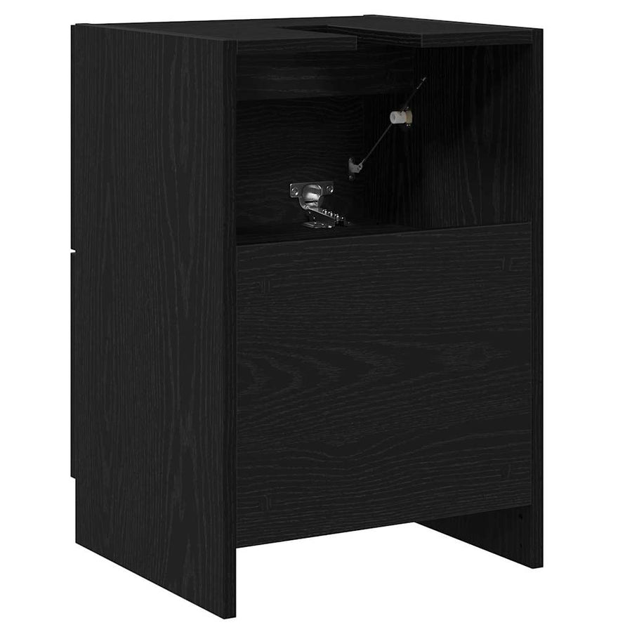 Badkamer Kast met lade Zwart Eiken 40 x 37 x 59 cm Bewerkt hout