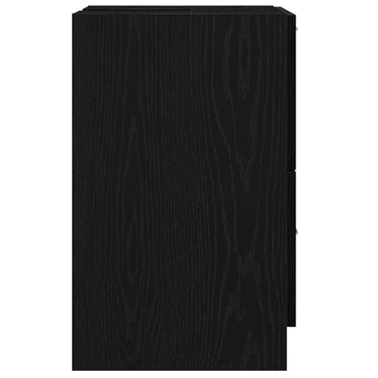 Badkamer Kast met lade Zwart Eiken 40 x 37 x 59 cm Bewerkt hout