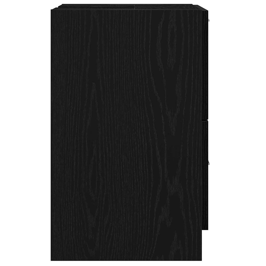 Badkamer Kast met lade Zwart Eiken 40 x 37 x 59 cm Bewerkt hout