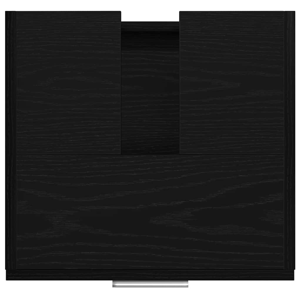 Badkamer Kast met lade Zwart Eiken 40 x 37 x 59 cm Bewerkt hout