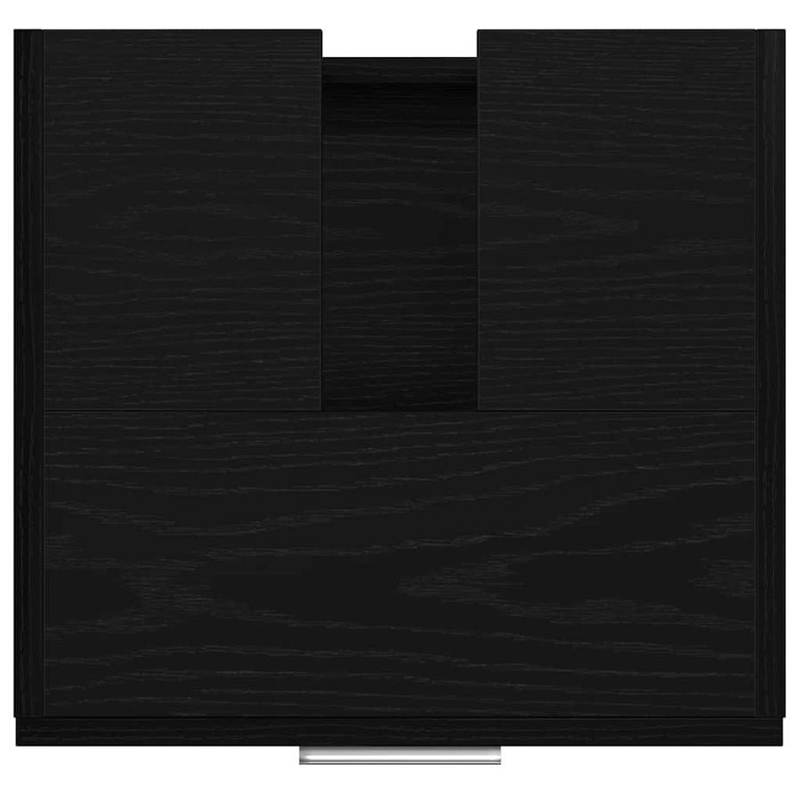 Badkamer Kast met lade Zwart Eiken 40 x 37 x 59 cm Bewerkt hout